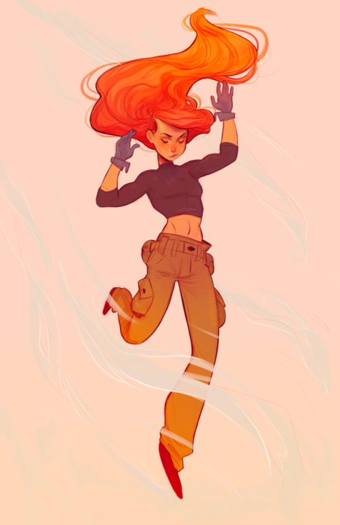 m7angela - windyThat’s starfire cosplaying as kim possible