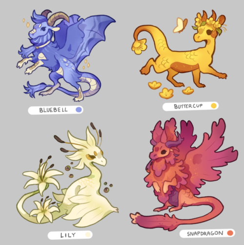 peregyr - little flower dragons! you can get these as stickers...
