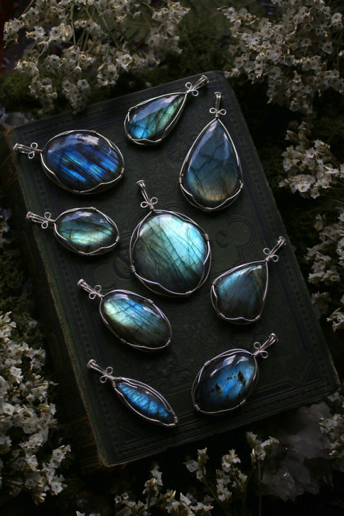90377:All these beautiful labradorite pendants are now...