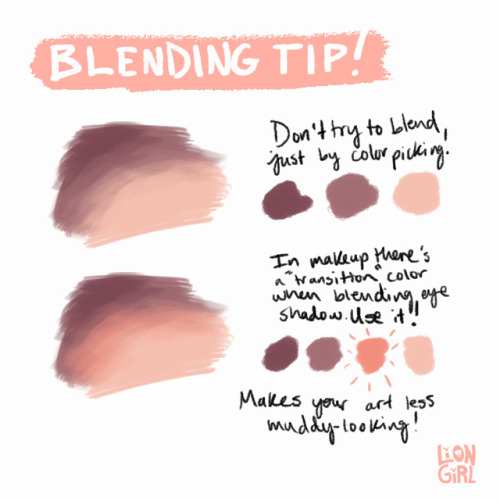 liongirlart:A tip for blending when painting digitally: use...