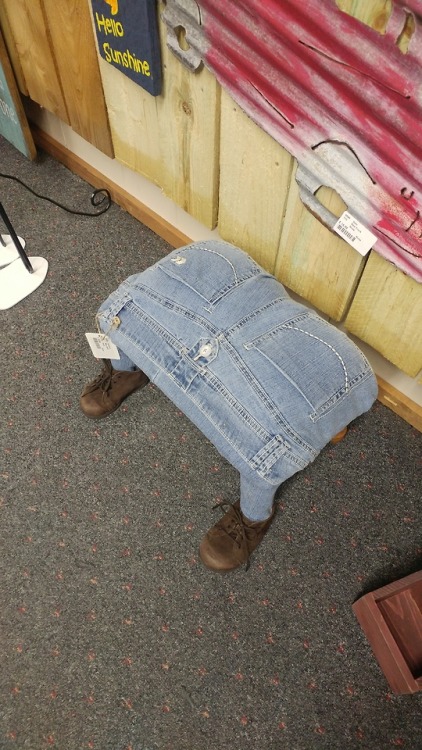 shiftythrifting - Found a jootrest (jeans footrest) at an...