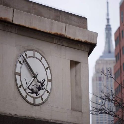 thcrstlshp - Banksy is back to the streets of New York with a...