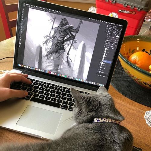 jacobwalkerart - Working on a new Nyarlathotep sketch with my...
