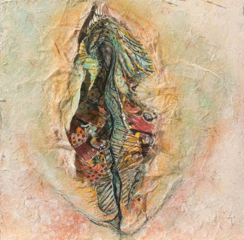 veritablyverde - “Painting vulvae, focusing on details of...