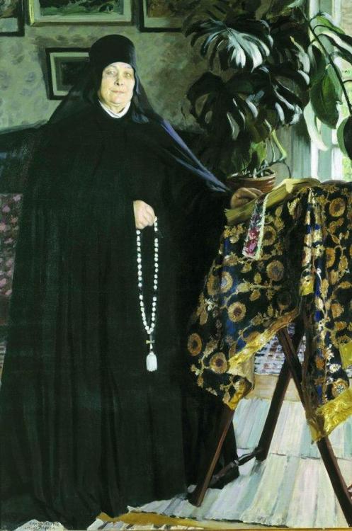 Abbess, Boris KustodievMedium: oil,canvas