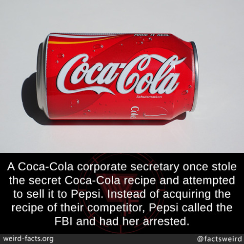 mindblowingfactz - A Coca-Cola corporate secretary once stole...