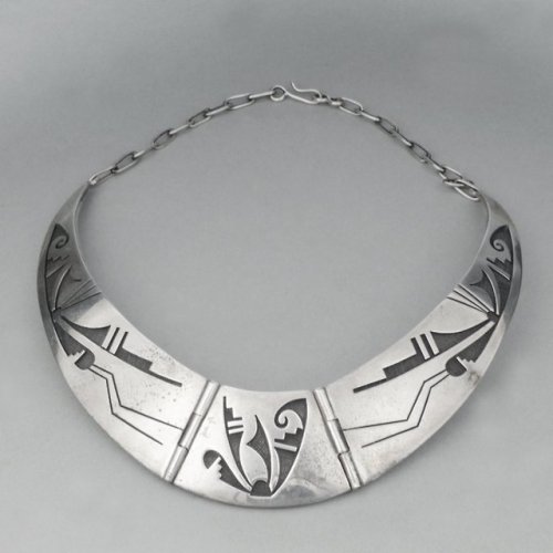 fyeahindigenousfashion - necklace, Phil Poseyesva (Hopi)
