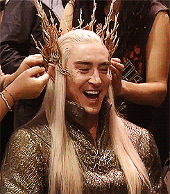 cat1212 - Lee Pace dressed as Thranduil is goofing around