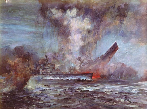 historicaltimes - J.C. Schmitz-Westerholt - Sinking of HMS Hood
