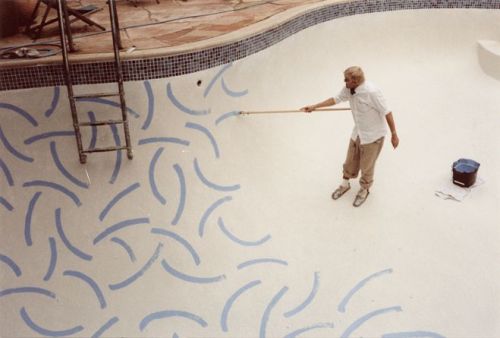 marcjacobs - David Hockney painting a swimming pool, date...