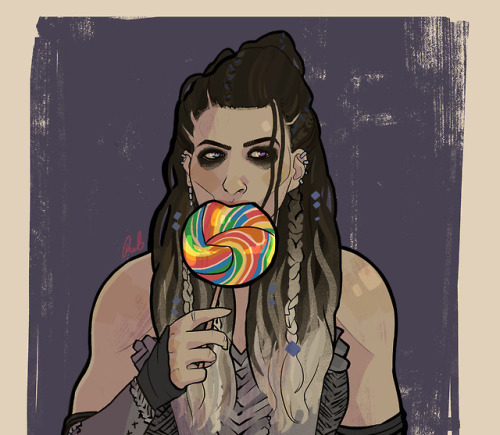 rebills:that big ol lollipop was just too cute to not draw...