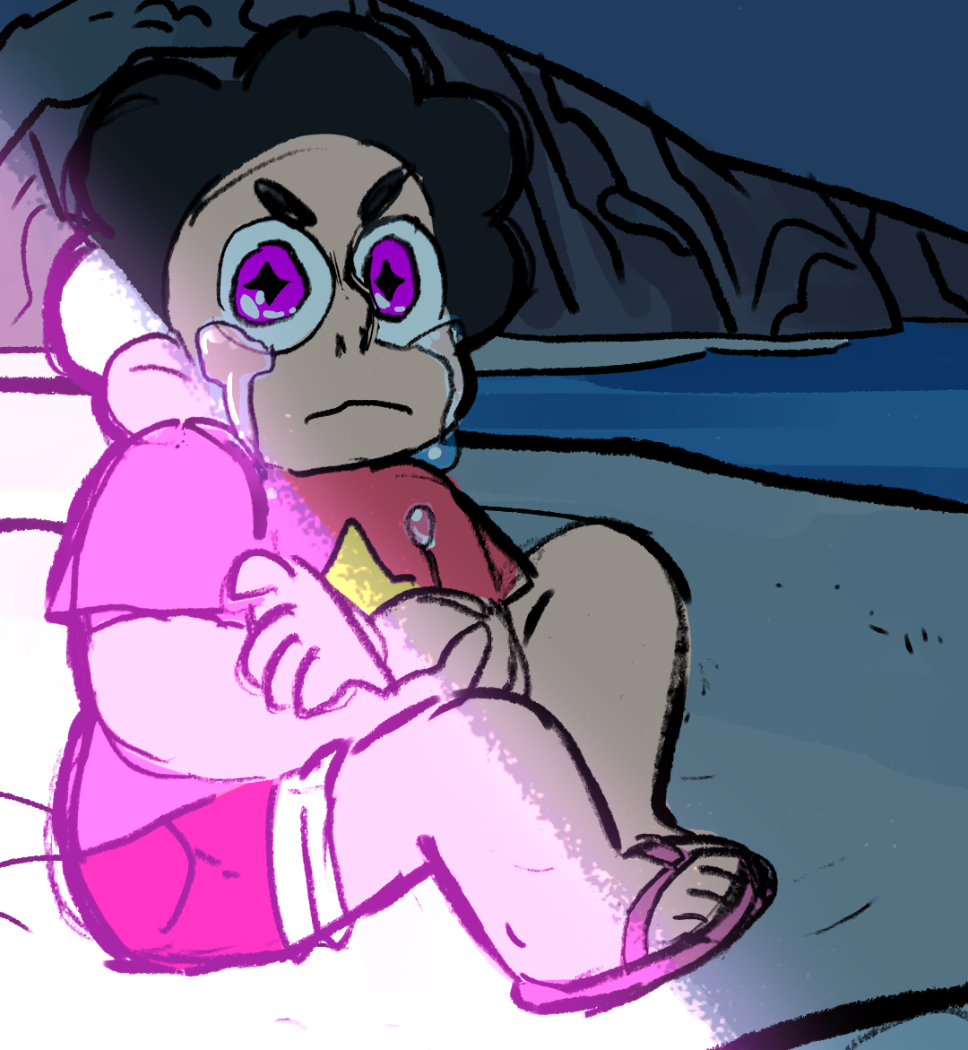 jumping on the bandwagon of drawing steven with pink eyes