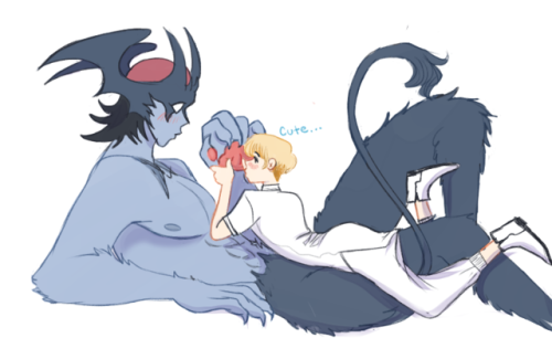 akira acting like a big ass cat in devilman form should always...