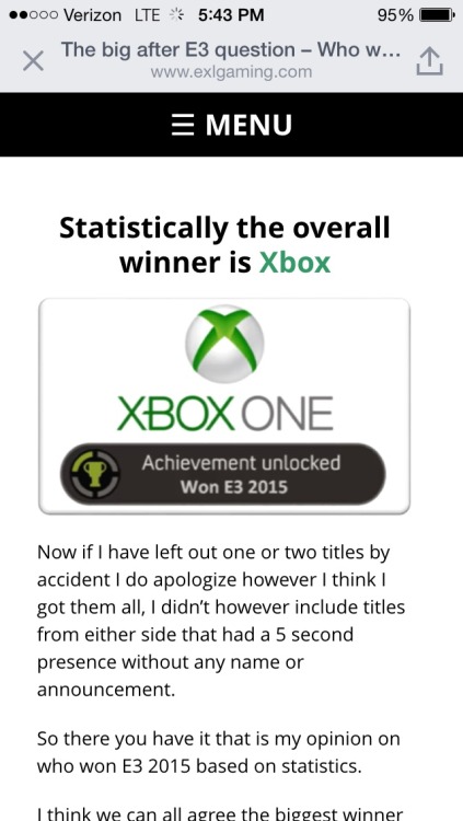 #Congrats Xbox
