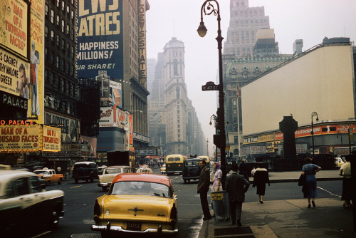 rogerwilkerson:47th Street - New York - 1957 - photograph by...