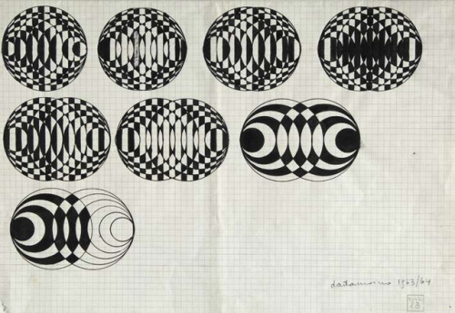 apeninacoquinete - Dadamaino, Disegno ottico dinamico, 1964,...
