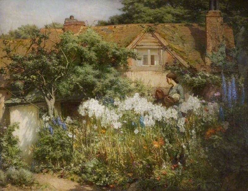 gyrele - James Valentine Jelley (fl. 1883-1940) The Lilly Garden