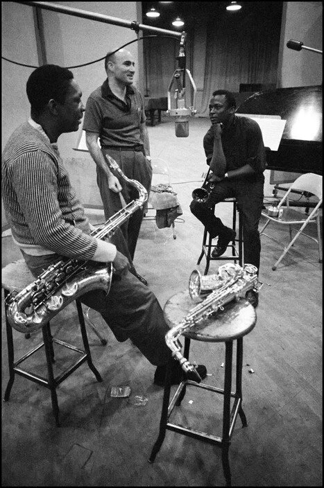 themaninthegreenshirt - John Coltrane and Miles Davis in 1958 by...