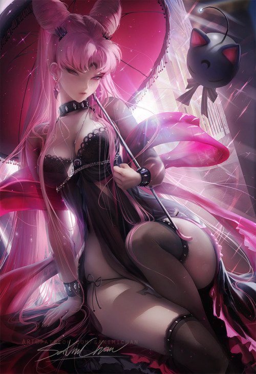 sakimichan:Wicked lady, dark version of mini moon from...