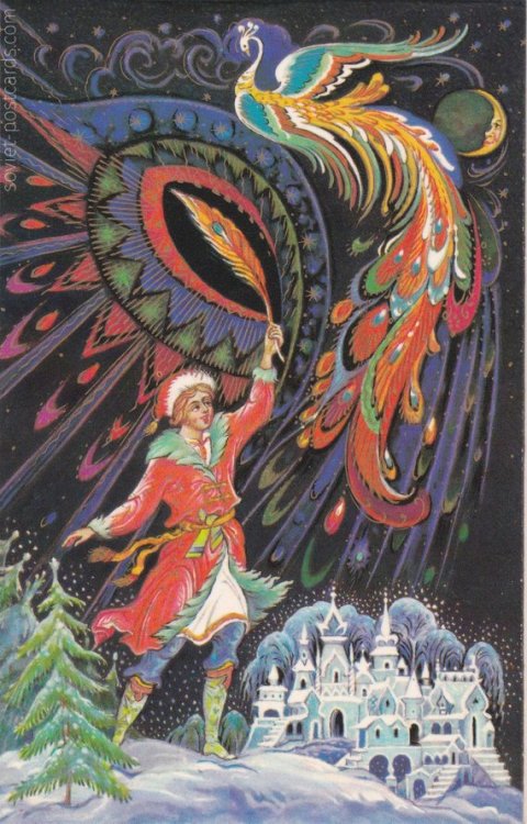 sovietpostcards - New Year greeting card by K. Andrianov, 1985...