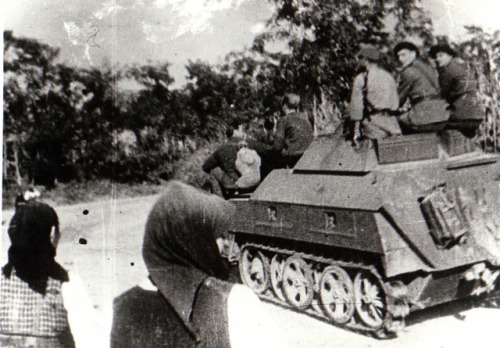 bmashine - Romanians on SdKfz 250, in Transylvania, 1944