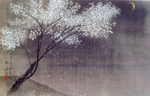 modijeanne - Cherry tree in spring night, 1934 - Gyoshū...