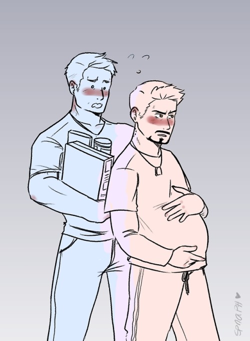 spnaph - MCU OmegaverseTony being a grouchy pregnant omega and...