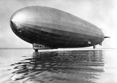 historicaltimes - The Graf Zeppelin practicing a water landing...