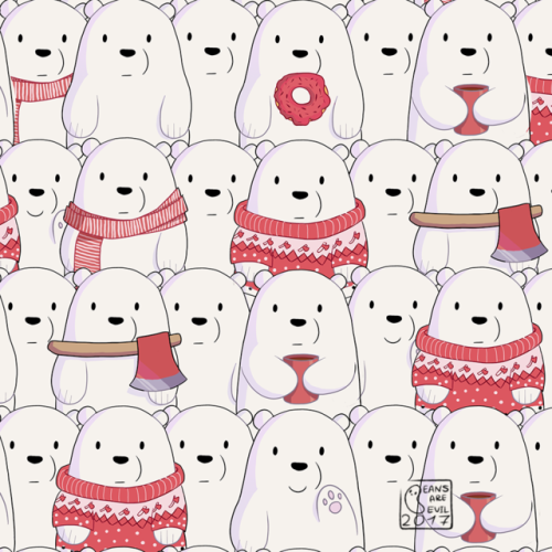 badbadbeans - Ice Bear is ready for sweater weather!