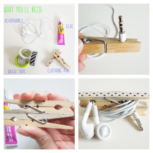 diycraftsnmore - DIY Clothing Pin Cable Tidy - viа “This Is...