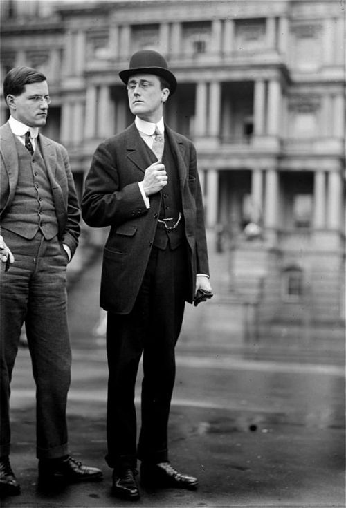 historicaltimes - A young Franklin Delano Roosevelt with a...