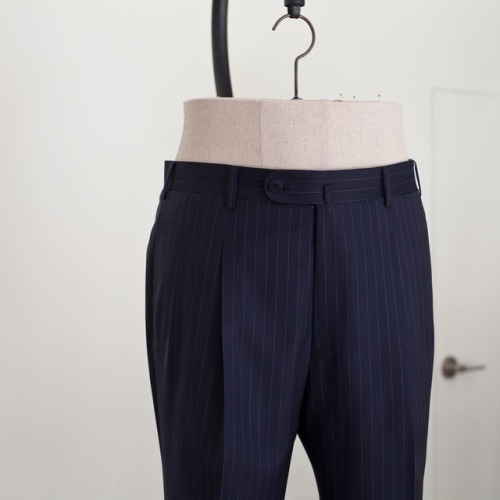 corsicabespoke:Blue Pin Stripe Trouser/#CORSICA...