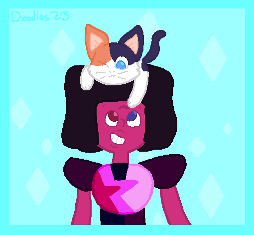 Hey look!!! Another art!!! Clearly inspired off of the newest episodes I fell in love with Cat Steven just like Garnet did and wanted to draw her so much so here we are!! And so after drawing her with...