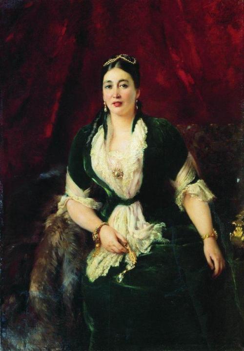 Portrait of Tradeswoman E.Rastorgueva, Konstantin Makovsky