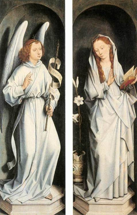artist-memling:Annunciation, Hans MemlingMedium: oil,panel