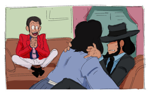 paunchsalazar - some nonsensical 2-panel Lupin comics from...