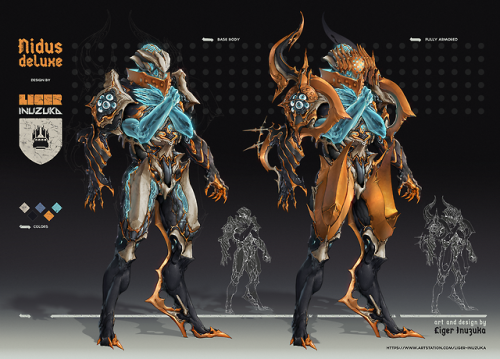 the-liger-art:Warframe: Nidus Deluxe Skin Contract Concept Art...