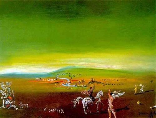artist-dali:Ampurdanese Landscape,, 1978, Salvador Dali