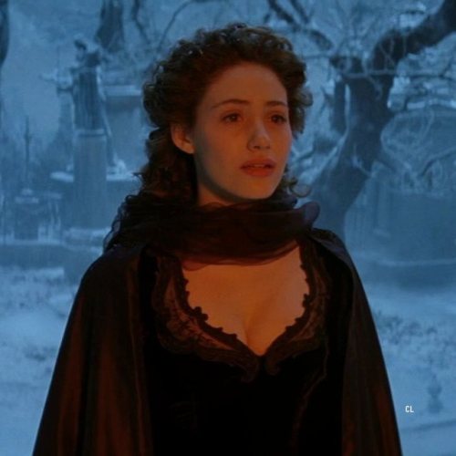 Christine Daae (Emmy Rossum) Black mourning dress. The Phantom...