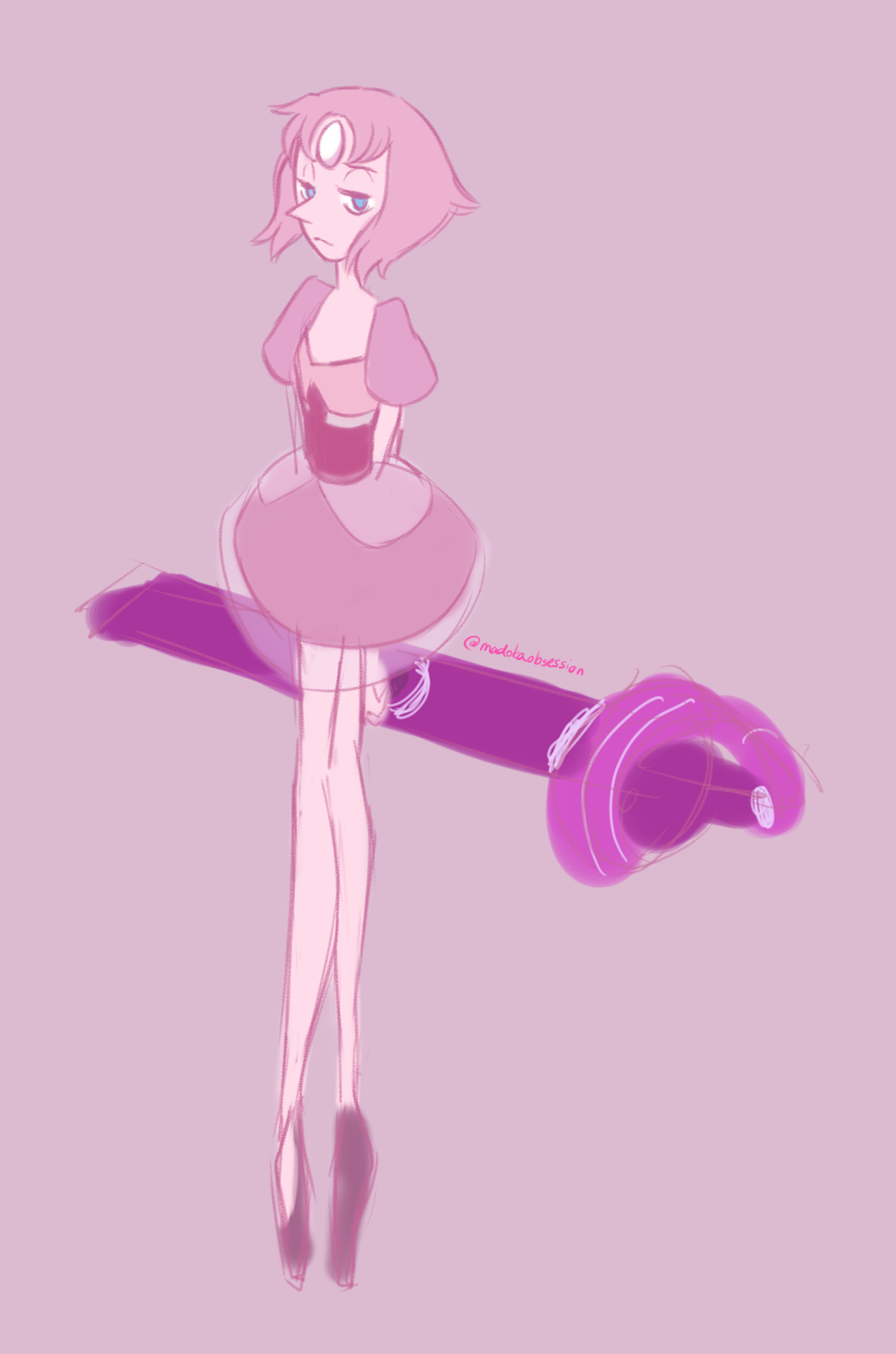 i wasn’t very happy with the fact that Pearl wasn’t as pink as Yellow Pearl was yellow, or as Blue Pearl was blue, so i felt like pink-ing everything up!