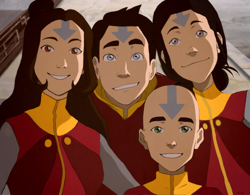 mackydraws - Snapshot of the airbender kids right after Rohan...
