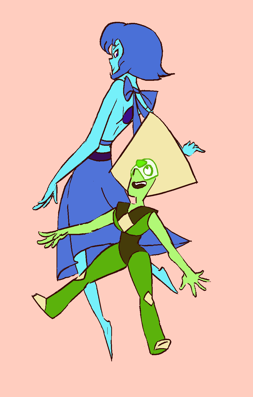 what if lapis and peridot’s fusion dance was a lindy hop for real look up whitey’s lindy hoppers on youtube and be given a smile (the hellzapoppin’ one is A++)