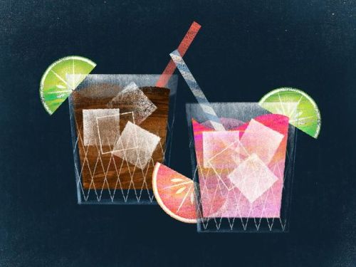 graphicdesignclub - Cocktail Hour Illustration by Laura Moyer ...