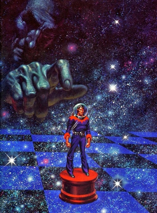 70sscifiart - Space chess is a surprisingly common theme in...