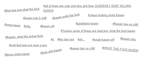 mononomemenofuto - Tumblr reacts to Kasen killing a baby dragon...