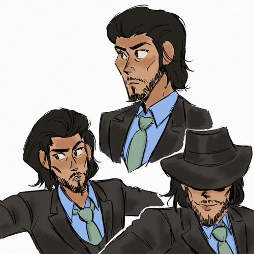 paunchsalazar - more attempts at 3D Lupin but like.. in 2D