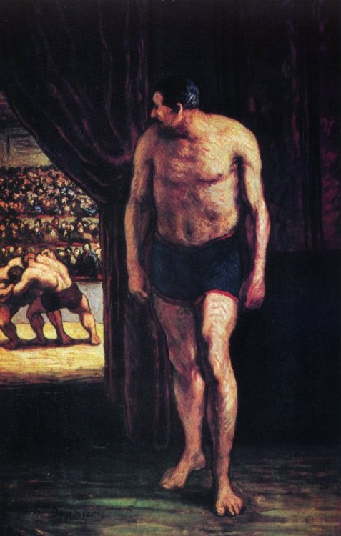Fighters of circus, Honore DaumierMedium:...