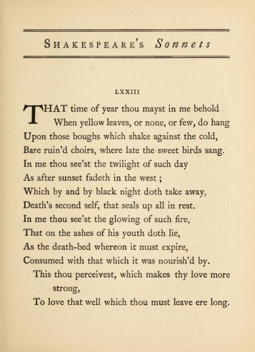 english-idylls - Sonnet LXXIII by William Shakspeare (1609).