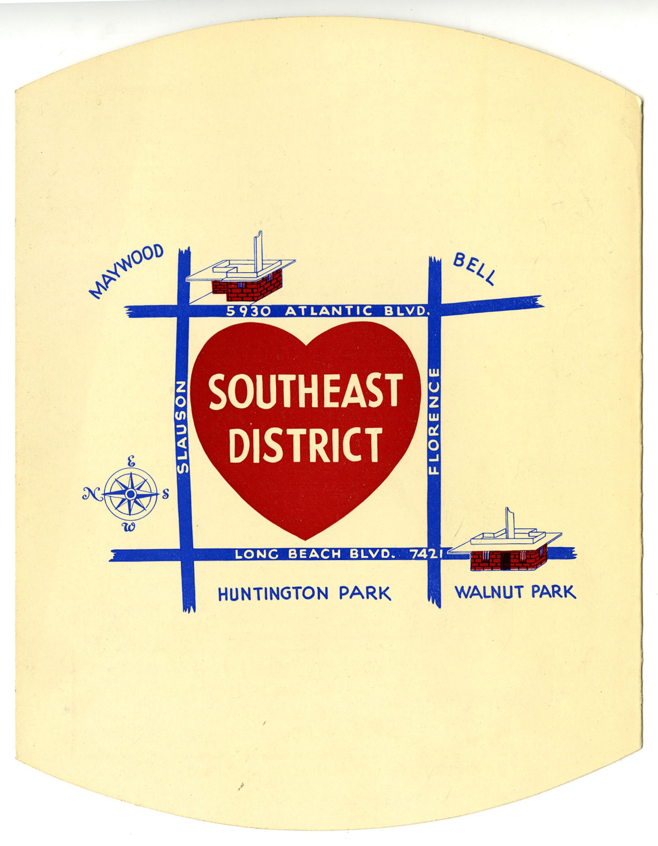 The Clock, declaring its love for Southeast LA, 1940s.