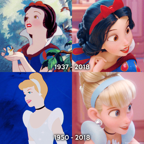 mickeyandcompany:Then and now.(friendly reminder that all...